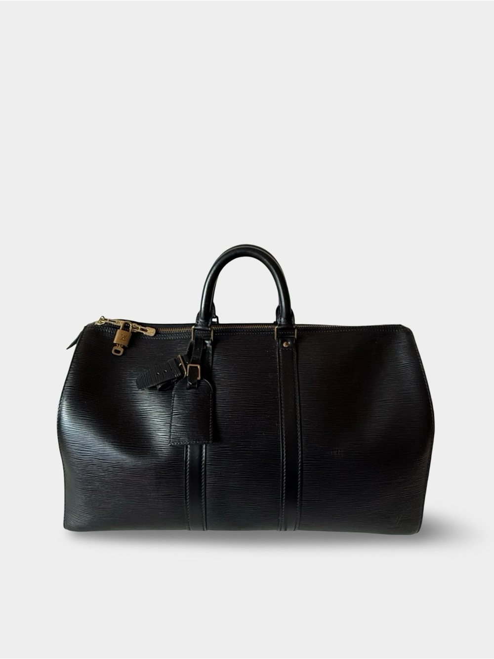 Vintage Louis Vuitton Black Epi Leather Travel / Duffle Bag – Made in France